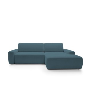 Narożnik BOULI Prawostronny z Elektryczną Regulacją wolnostojący tkanina Raven 86 Turkusowy DOMO HOME