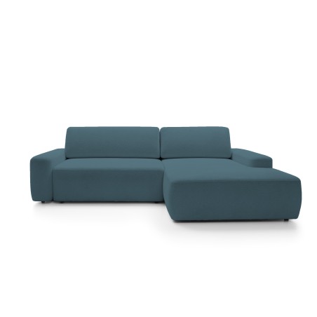 Narożnik BOULI Prawostronny z Elektryczną Regulacją wolnostojący tkanina Raven 86 Turkusowy DOMO HOME