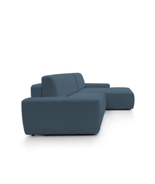 Narożnik BOULI Prawostronny z Elektryczną Regulacją wolnostojący tkanina Raven 86 Turkusowy DOMO HOME