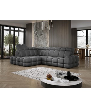 Narożnik TOLLO L Lewostronny Elektryczna regulacja Solar 96 kolor Szary WERSAL