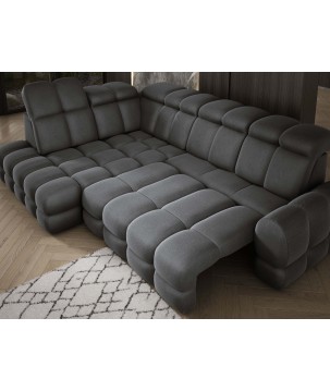 Narożnik TOLLO L Lewostronny Elektryczna regulacja Solar 96 kolor Szary WERSAL