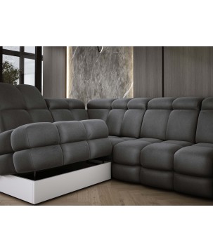 Narożnik TOLLO L Lewostronny Elektryczna regulacja Solar 96 kolor Szary WERSAL