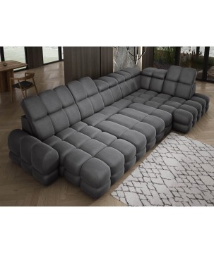 Narożnik TOLLO XL Prawostronny Elektryczna regulacja Tkanina SOLAR 96 WERSAL