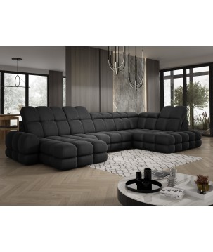 Narożnik TOLLO XL Prawostronny Elektryczna regulacja Tkanina SOLAR 99 WERSAL