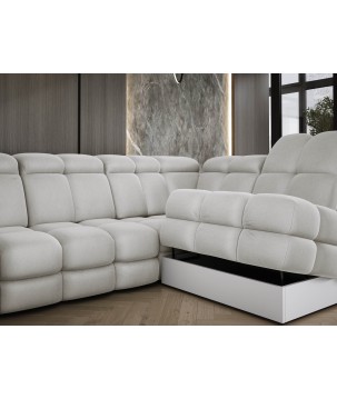 Narożnik TOLLO L Prawostronny Elektryczna regulacja Solar 03 kolor Popielaty WERSAL