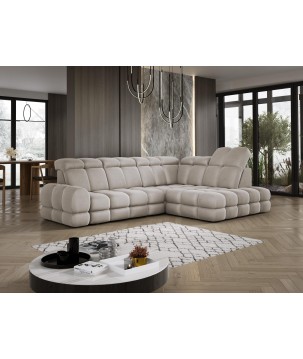 Narożnik TOLLO L Prawostronny Elektryczna regulacja Solar 16 kolor Cappucino WERSAL