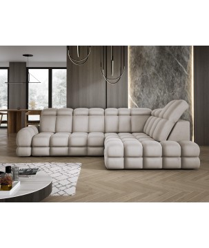 Narożnik TOLLO L Prawostronny Elektryczna regulacja Solar 16 kolor Cappucino WERSAL