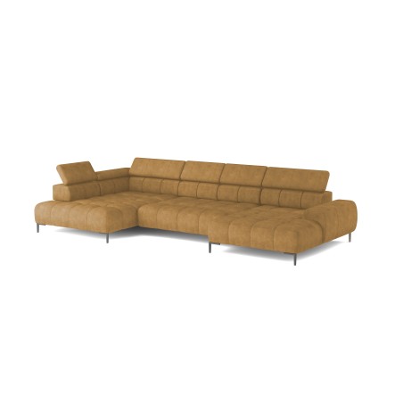 Narożnik PLAZA XL Lewostronny Elektryczna regulacja Tkanina MONOLITH 48 WERSAL