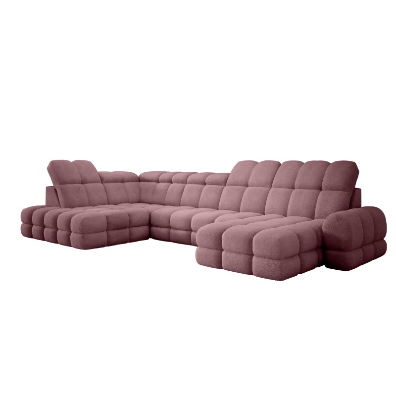 Narożnik TOLLO XL z elektryczną regulacją siedziska Lewostronny w tkaninie promocyjnej BUBBLE 09 WERSAL