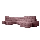 Narożnik TOLLO XL z elektryczną regulacją siedziska Lewostronny w tkaninie promocyjnej BUBBLE 09 WERSAL