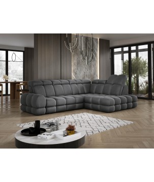 Narożnik TOLLO L Prawostronny Elektryczna regulacja Solar 96 kolor Szary WERSAL