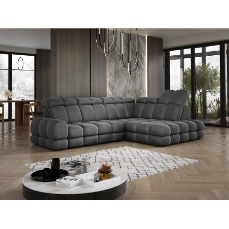 Narożnik TOLLO L Prawostronny Elektryczna regulacja Solar 96 kolor Szary WERSAL