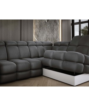 Narożnik TOLLO L Prawostronny Elektryczna regulacja Solar 96 kolor Szary WERSAL