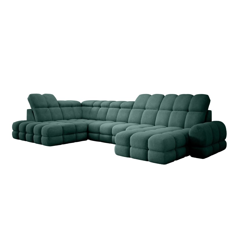 Narożnik TOLLO XL z elektryczną regulacją siedziska Lewostronny w tkaninie promocyjnej BUBBLE 12 WERSAL