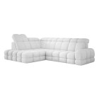 Narożnik TOLLO L Lewostronny Elektryczna regulacja Bubble 01 kolor Biały WERSAL