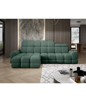 Narożnik TOLLO MINI S Lewostronny Elektryczna regulacja Bubble 12 kolor Jasny Zielony WERSAL