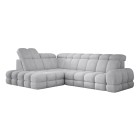 Narożnik TOLLO L Lewostronny Elektryczna regulacja Bubble 06 kolor Jasny Szary WERSAL