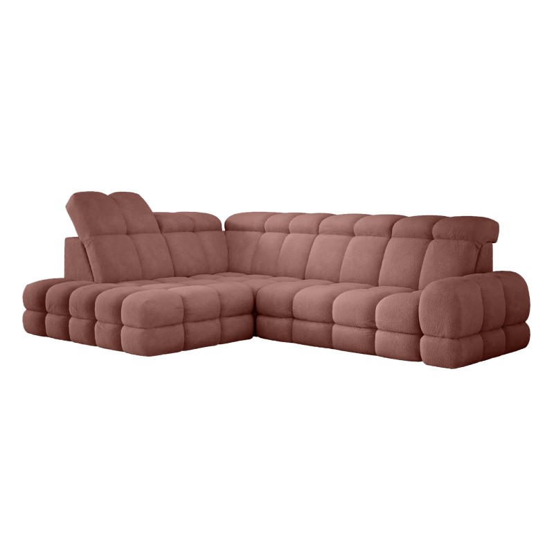 Narożnik TOLLO L Lewostronny Elektryczna regulacja Bubble 09 kolor Miedziany WERSAL