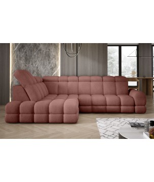 Narożnik TOLLO L Lewostronny Elektryczna regulacja Bubble 09 kolor Miedziany WERSAL