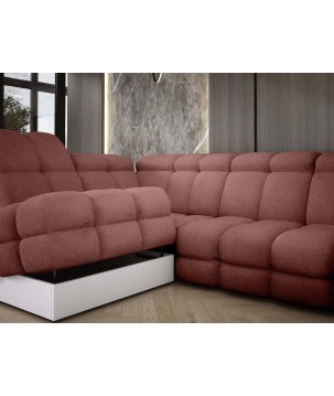 Narożnik TOLLO L Lewostronny Elektryczna regulacja Bubble 09 kolor Miedziany WERSAL