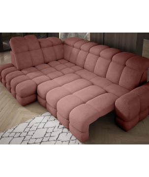 Narożnik TOLLO L Lewostronny Elektryczna regulacja Bubble 09 kolor Miedziany WERSAL