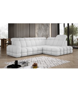 Narożnik TOLLO L Prawostronny Elektryczna regulacja Bubble 01 kolor Biały WERSAL