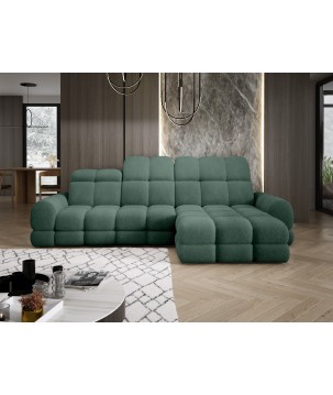 Narożnik TOLLO MINI S Prawostronny Elektryczna regulacja Bubble 12 kolor Jasny Zielony WERSAL