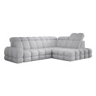 Narożnik TOLLO L Prawostronny Elektryczna regulacja Bubble 06 kolor Jasny Szary WERSAL