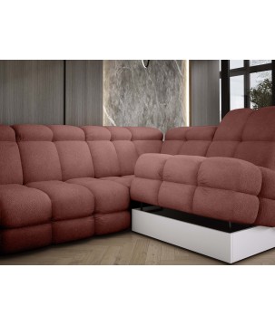 Narożnik TOLLO L Prawostronny Elektryczna regulacja Bubble 09 kolor Miedziany WERSAL