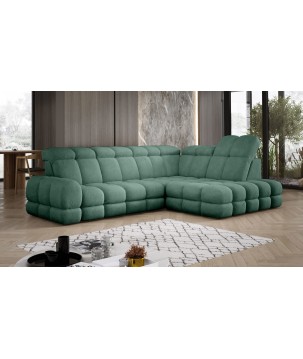 Narożnik TOLLO L Prawostronny Elektryczna regulacja Bubble 12 kolor Jasny Zielony WERSAL