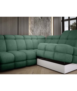 Narożnik TOLLO L Prawostronny Elektryczna regulacja Bubble 12 kolor Jasny Zielony WERSAL