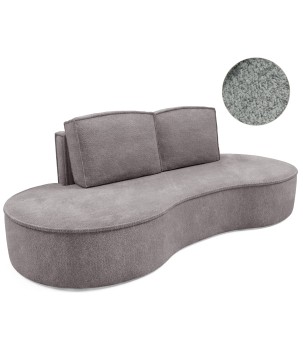 Sofa MOLLY z funkcja spania i pojemnikiem SZARY JEDWAB ABRIAMO 07