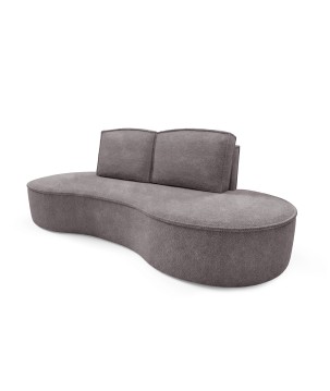 Sofa MOLLY z funkcja spania i pojemnikiem SZARY JEDWAB ABRIAMO 07