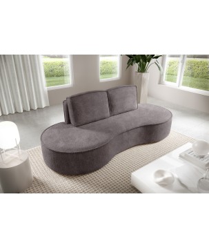 Sofa MOLLY z funkcja spania i pojemnikiem SZARY JEDWAB ABRIAMO 07