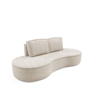 Sofa MOLLY z funkcja spania i pojemnikiem BEŻOWY CURIO 09