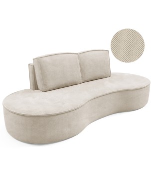 Sofa MOLLY z funkcja spania i pojemnikiem BEŻOWY CURIO 09