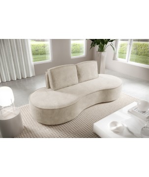 Sofa MOLLY z funkcja spania i pojemnikiem BEŻOWY CURIO 09