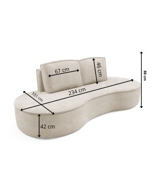 Sofa MOLLY z funkcja spania i pojemnikiem ZIELONY CURIO 39