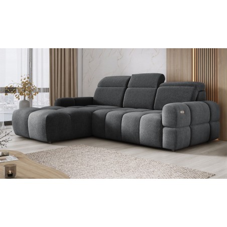 Narożnik MATEO S Wolnostojący Lewostronny Tkanina Memphis 19 kolor Szary WERSAL