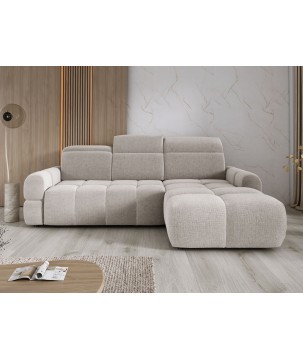 Narożnik MATEO S Wolnostojący Prawostronny Tkanina Memphis 01 kolor Beżowy WERSAL