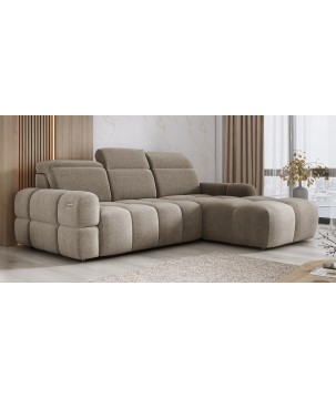 Narożnik MATEO S Wolnostojący Prawostronny Tkanina Memphis 05 kolor Kamelowy WERSAL