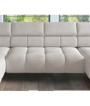 Narożnik PLAZA XL Lewostronny Elektryczna regulacja Tkanina SOLAR 03 WERSAL