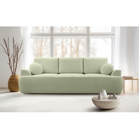 Sofa VELO z funkcja spania i pojemnikiem MIĘTOWY CORAL 55