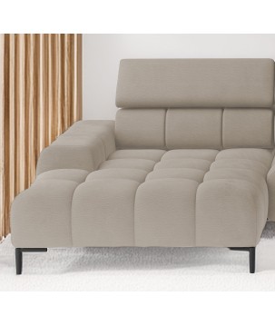 Narożnik PLAZA XL Lewostronny Elektryczna regulacja Tkanina SOLAR 16 WERSAL