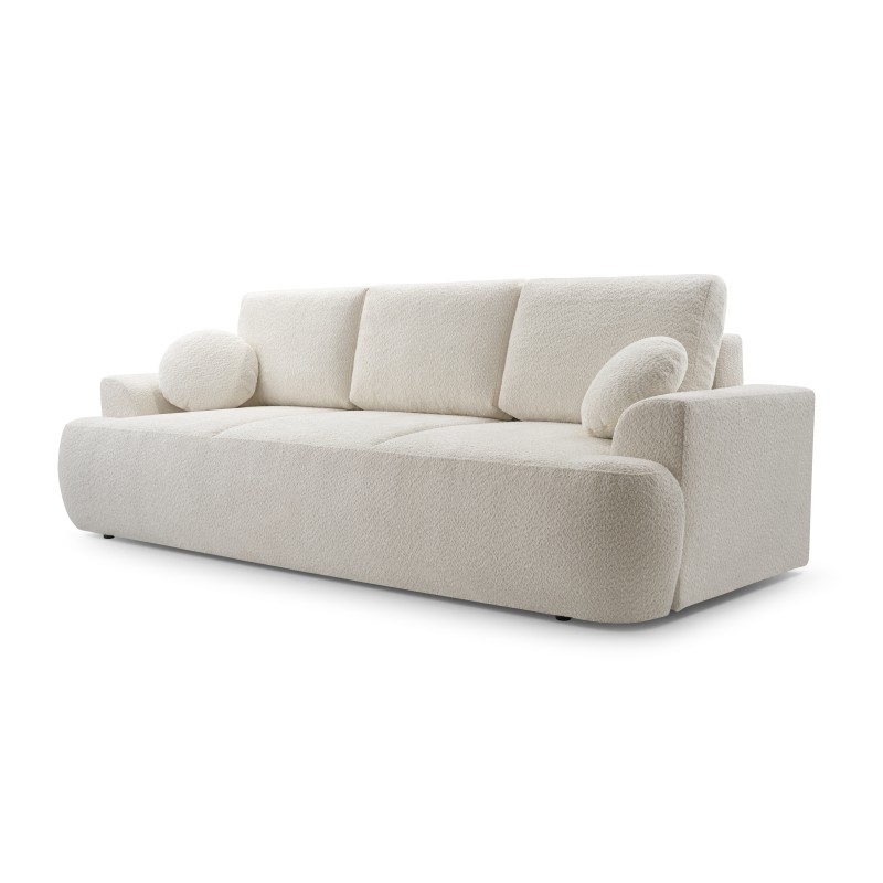 Sofa VELO z funkcja spania i pojemnikiem BIAŁY CORAL 65