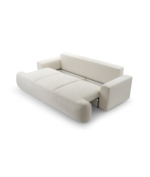 Sofa VELO z funkcja spania i pojemnikiem BIAŁY CORAL 65