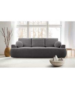 Sofa VELO z funkcja spania i pojemnikiem CIEMNY SZARY CORAL 80