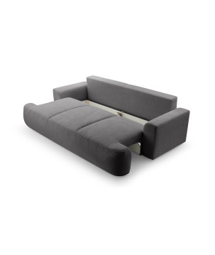 Sofa VELO z funkcja spania i pojemnikiem CIEMNY SZARY CORAL 80