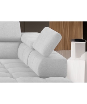 Narożnik PLAZA XL Lewostronny Elektryczna regulacja Tkanina SOLAR 80 WERSAL