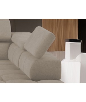 Narożnik PLAZA XL Prawostronny Elektryczna regulacja Tkanina SOLAR 16 WERSAL